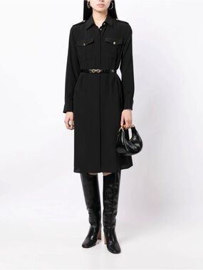 Nili Lotan Black Silk Adelaide Dress